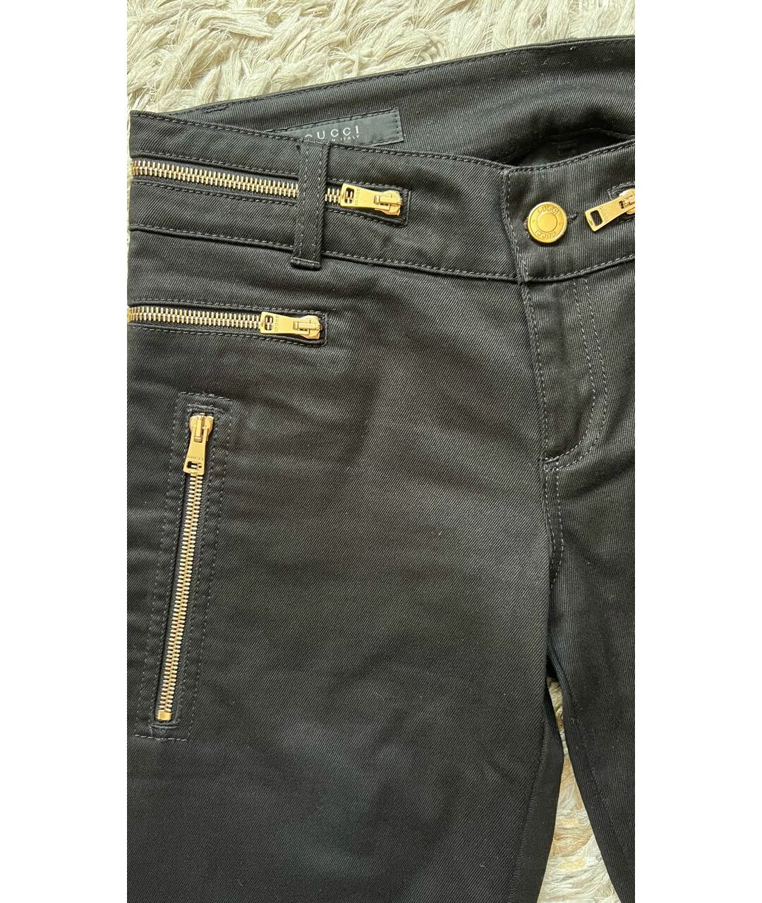 GUCCI Черные хлопковые джинсы слим, фото 4