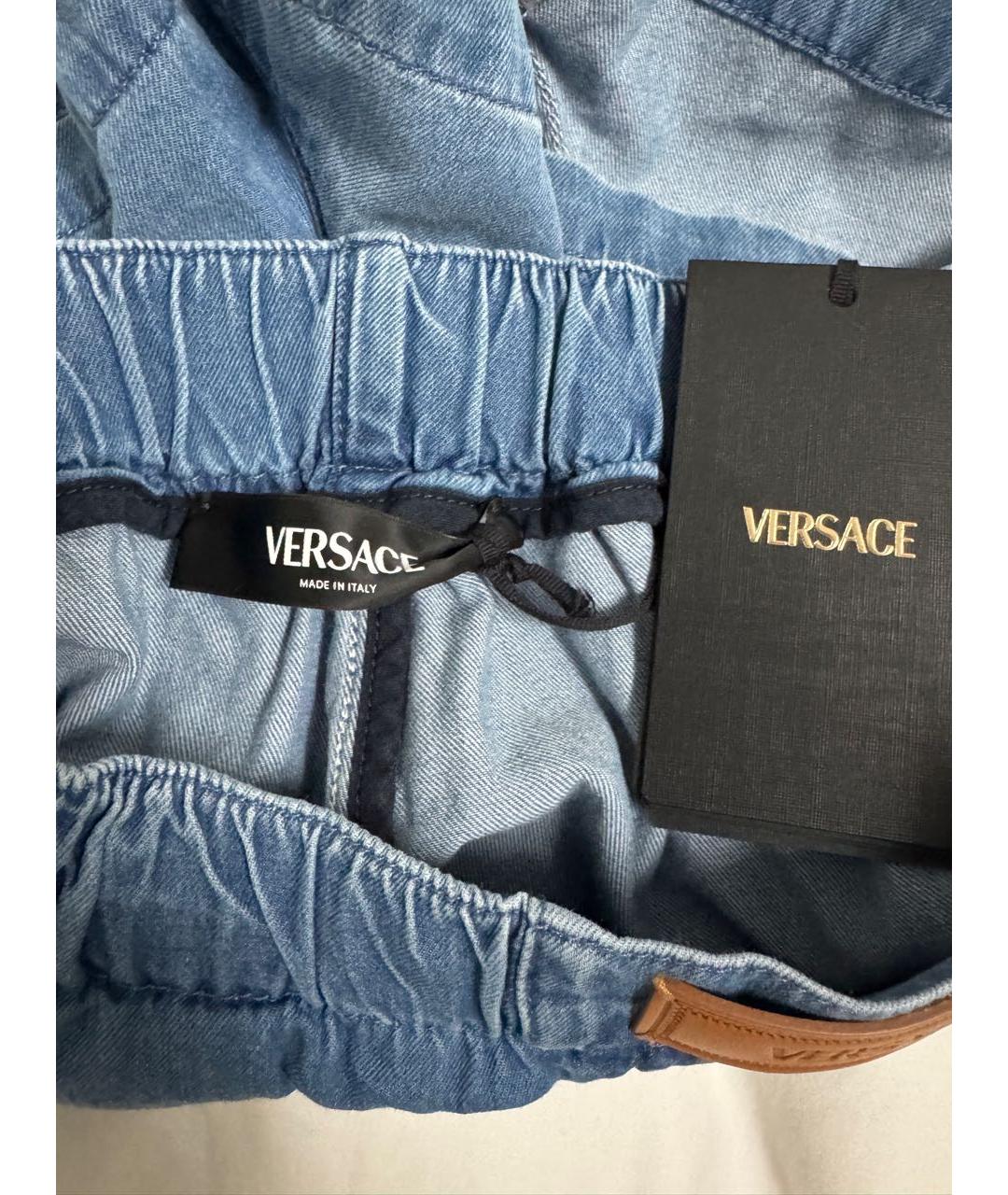 VERSACE Голубой хлопковый костюм с брюками, фото 6