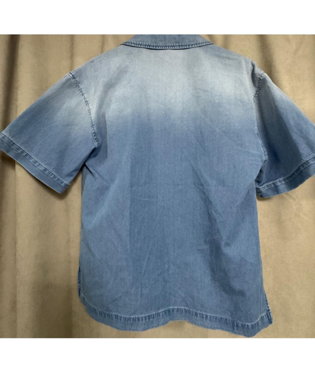 VERSACE Голубой хлопковый костюм с брюками, фото 4