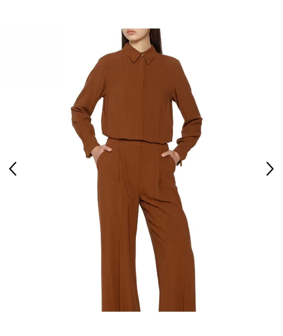 LORO PIANA Коричневая шелковая рубашка, фото 6