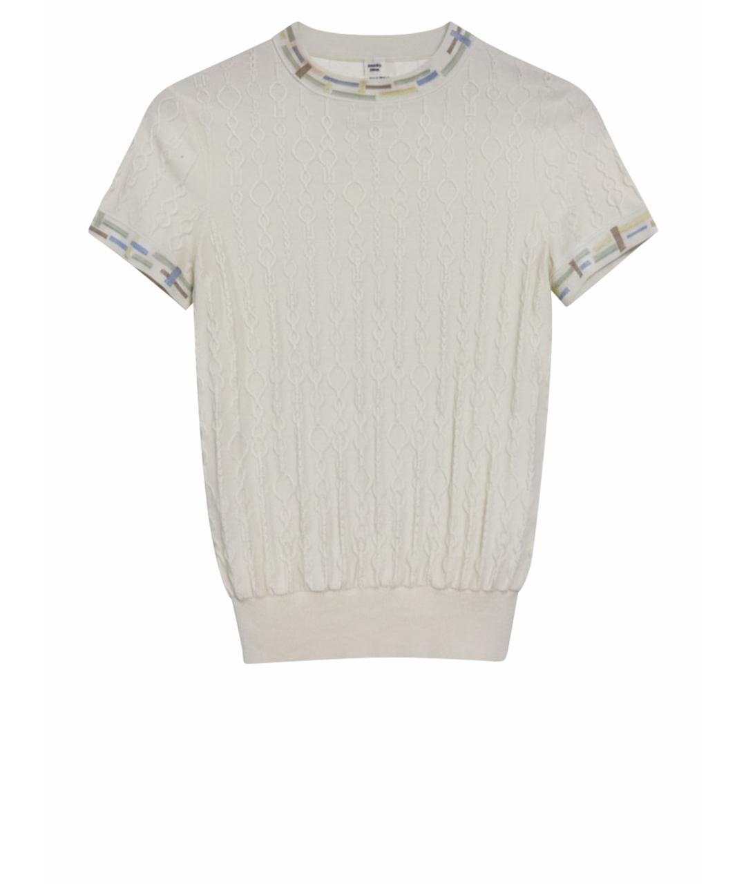 HERMES Бежевый шелковый джемпер / свитер, фото 1