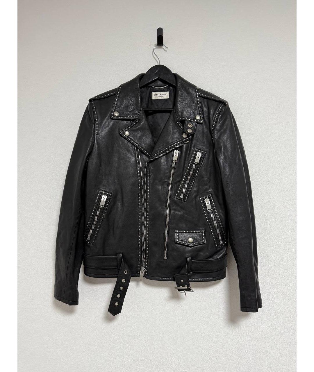 SAINT LAURENT Черная кожаная куртка, фото 7