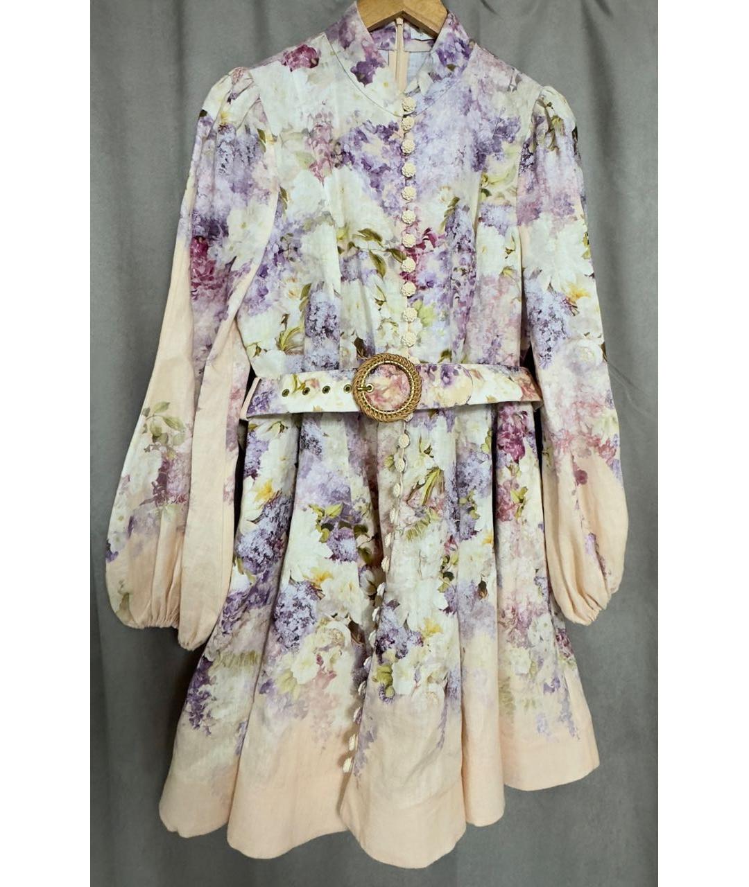 ZIMMERMANN Мульти льняное платье, фото 4