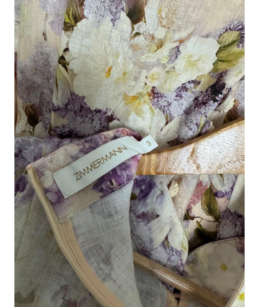 ZIMMERMANN Мульти льняное платье, фото 3