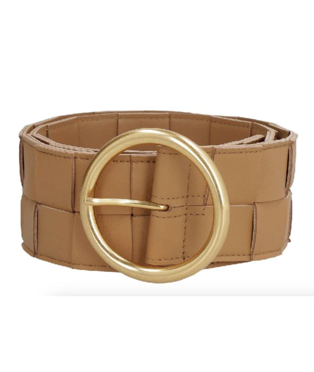 BOTTEGA VENETA Бежевый кожаный ремень, фото 2