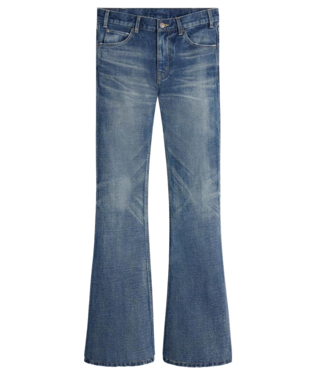 CELINE Синие хлопковые джинсы клеш, фото 1