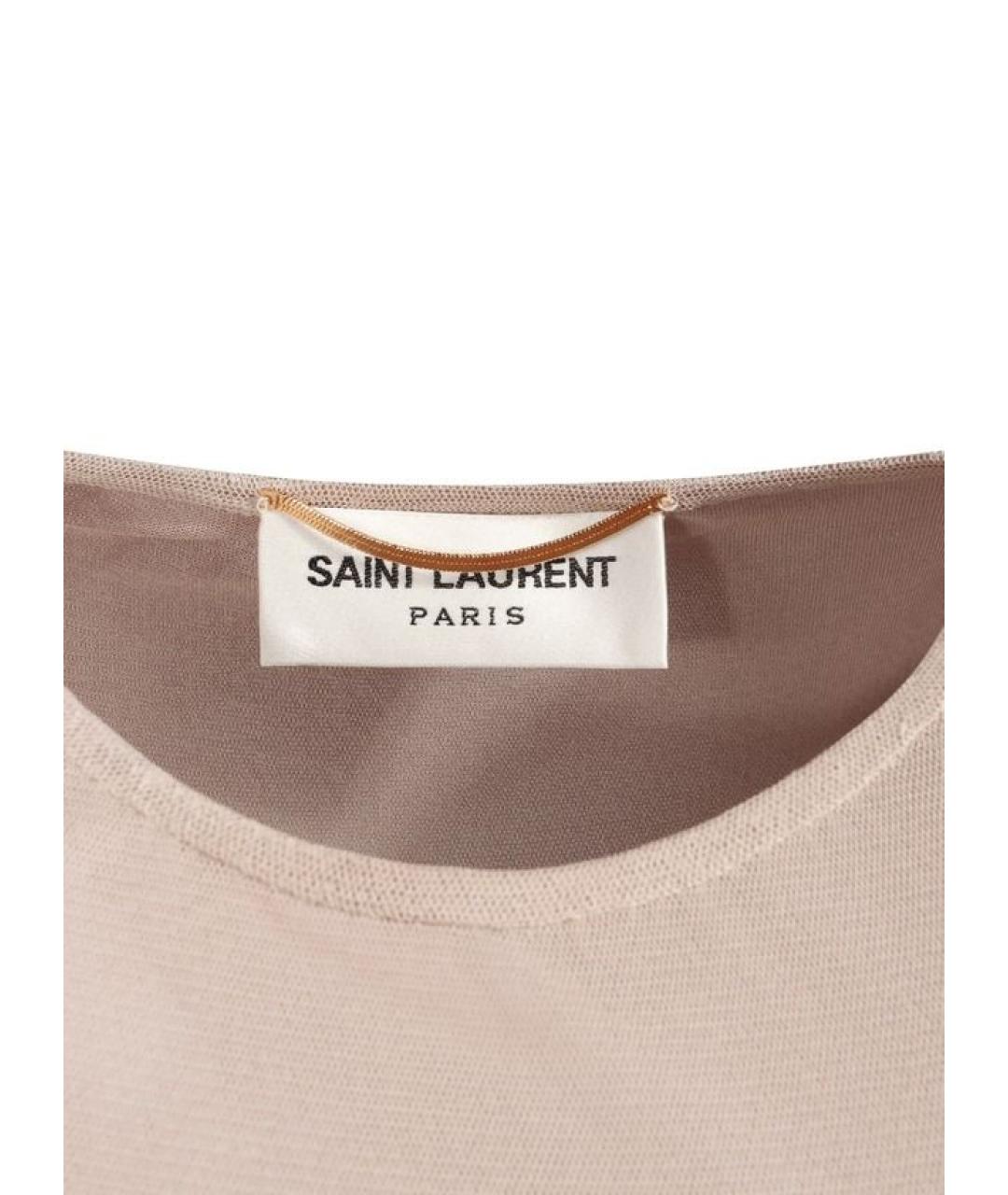 SAINT LAURENT Бежевое полиамидовое повседневное платье, фото 2