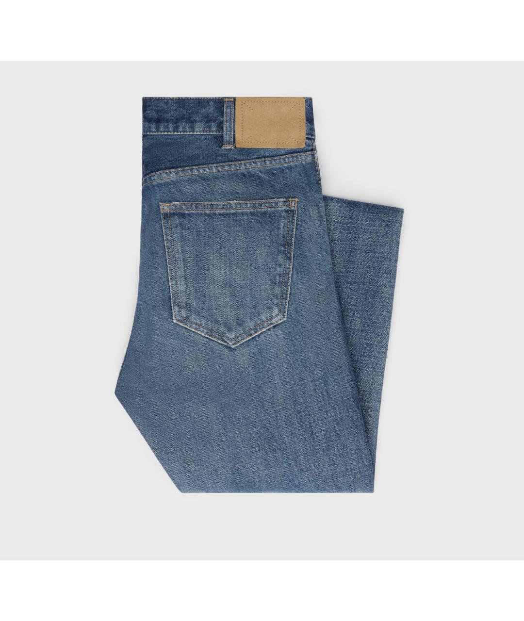 CELINE Синие хлопковые джинсы клеш, фото 5