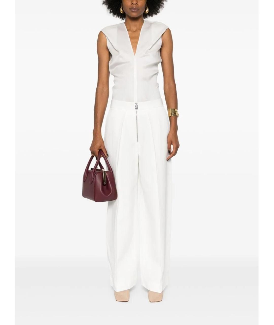 KHAITE Белые вискозные прямые брюки, фото 2