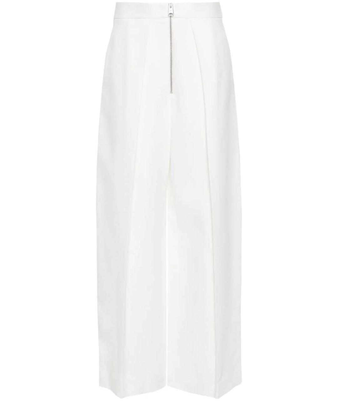KHAITE Белые вискозные прямые брюки, фото 1