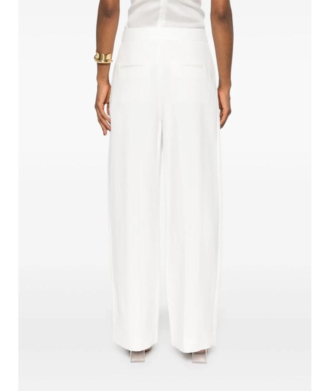 KHAITE Белые вискозные прямые брюки, фото 5