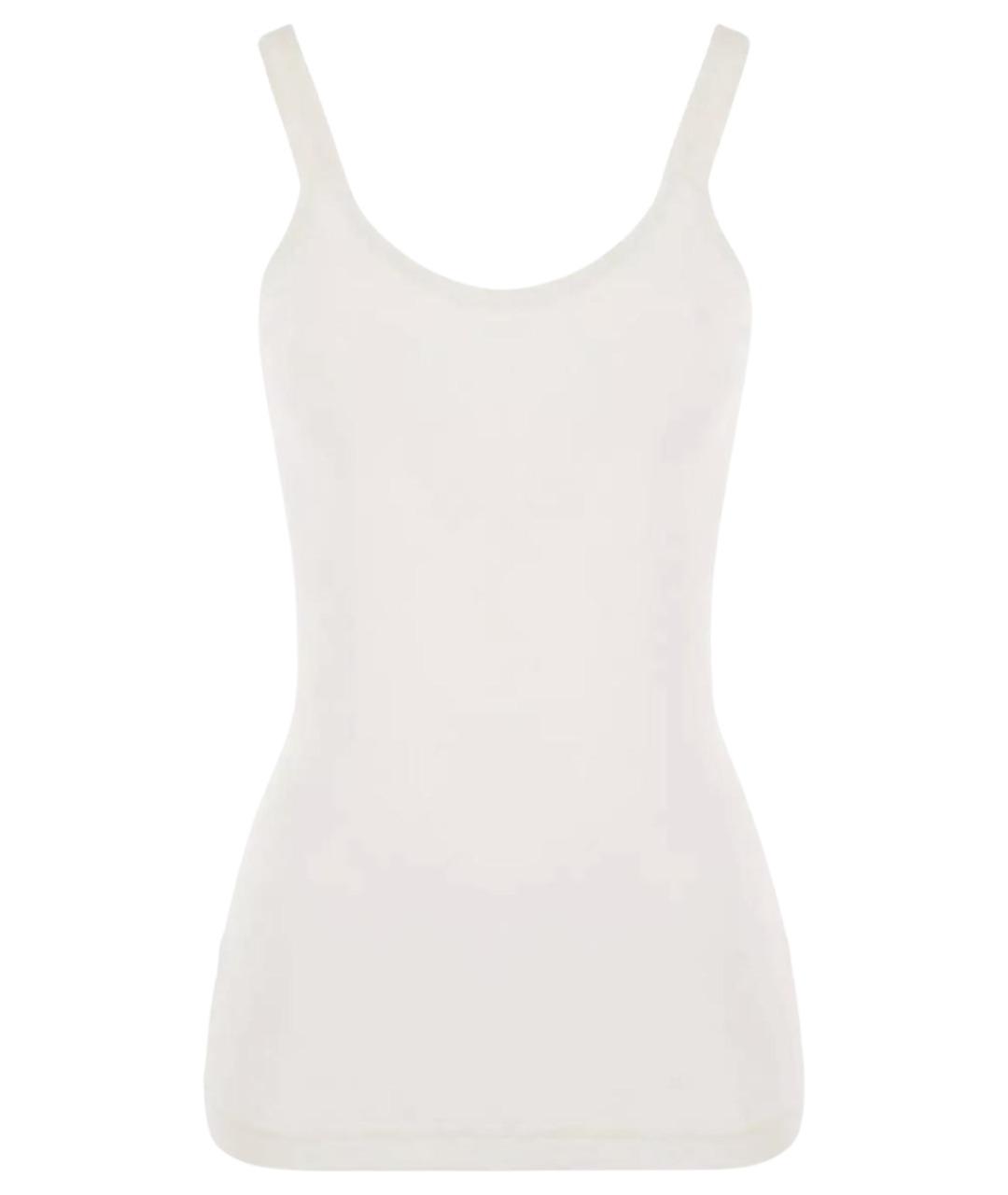 BOTTEGA VENETA Белая хлопко-эластановая майка, фото 1