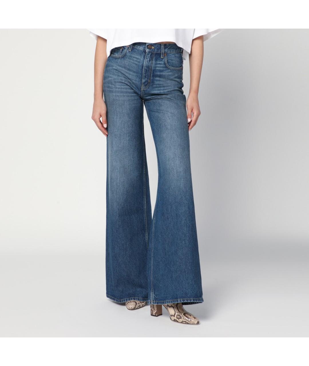 CHLOE Синие хлопковые джинсы клеш, фото 2