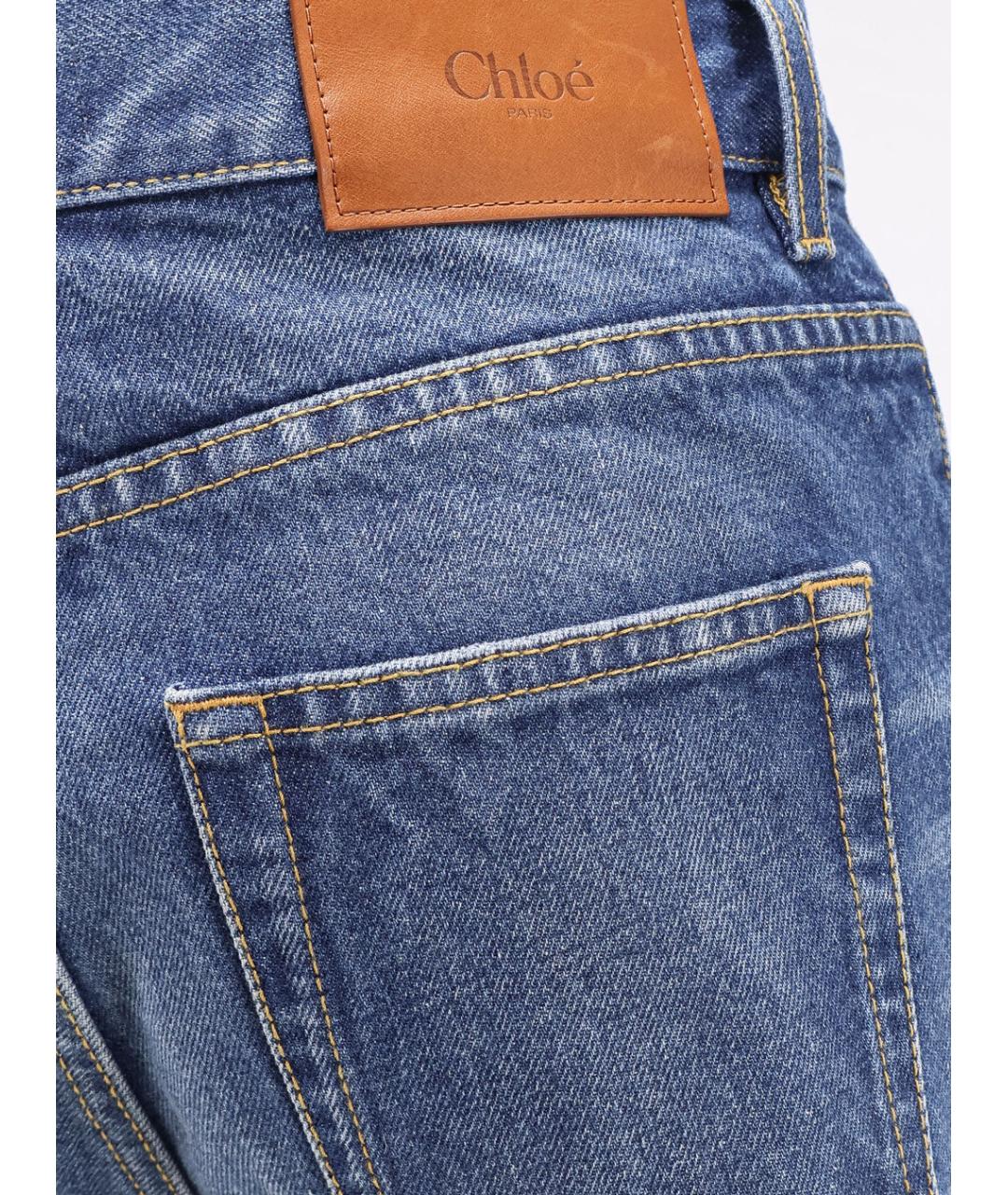 CHLOE Синие хлопковые джинсы клеш, фото 5