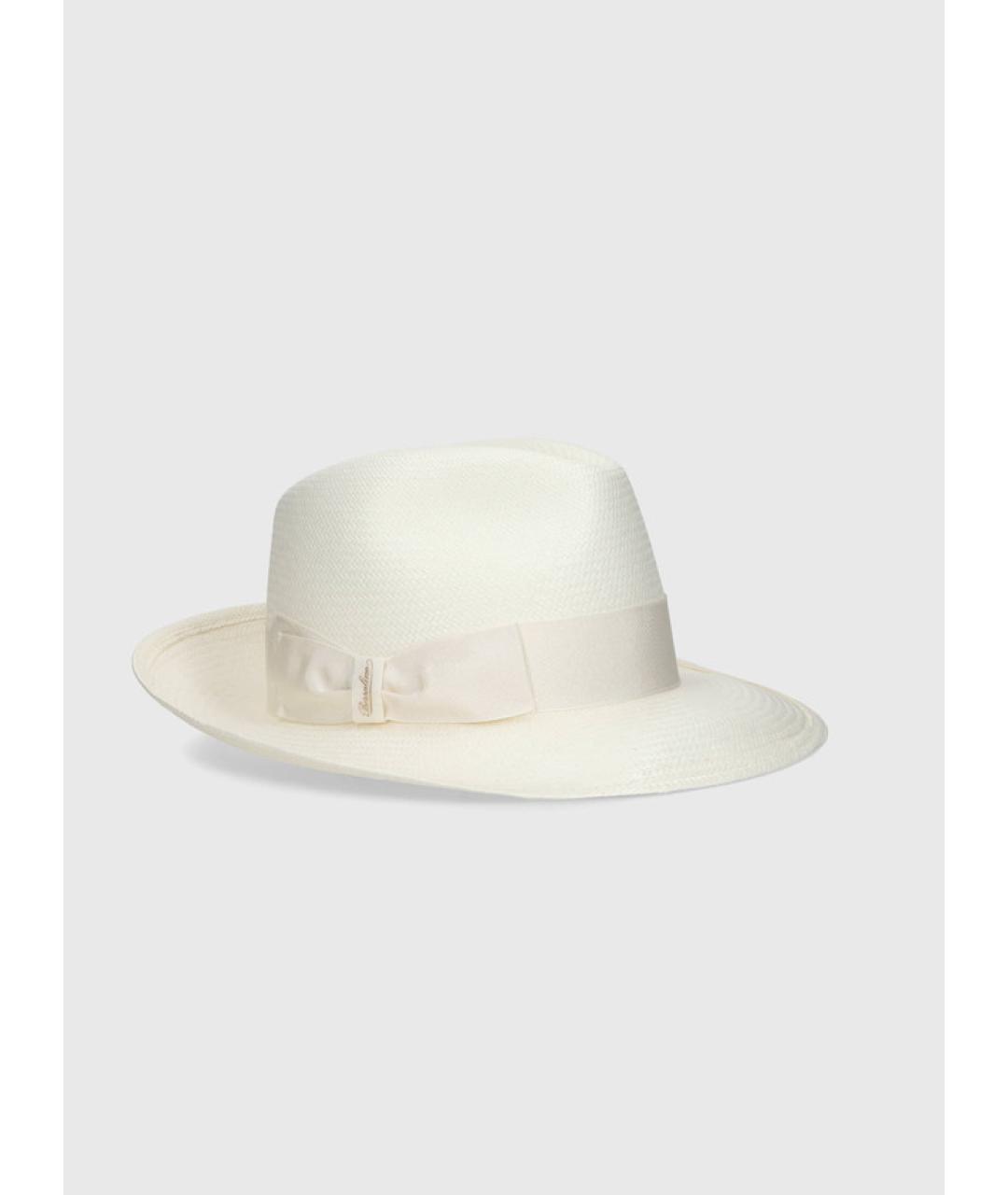 BORSALINO Белая соломенная шляпа, фото 3