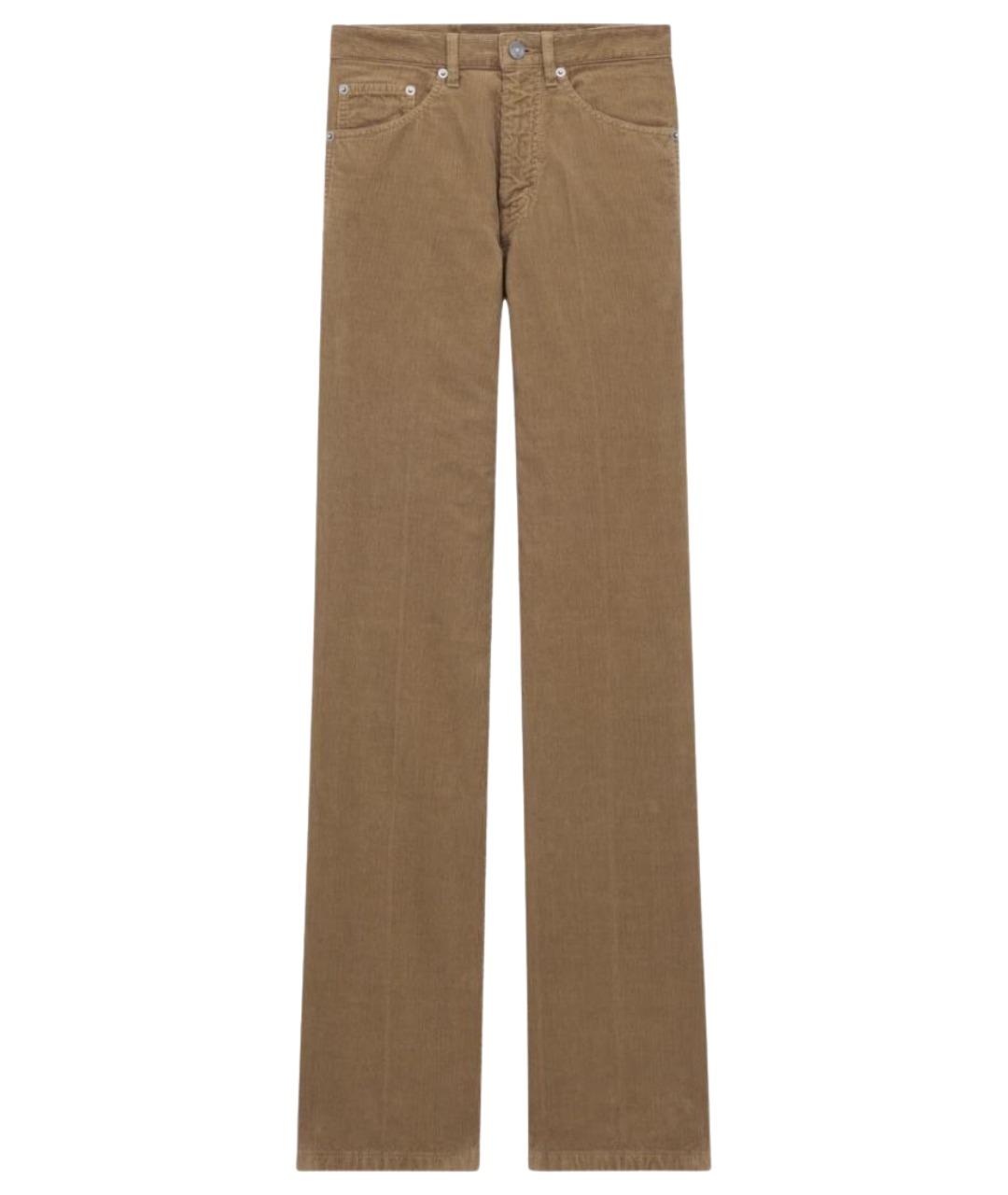 SAINT LAURENT Бежевые хлопковые прямые джинсы, фото 1