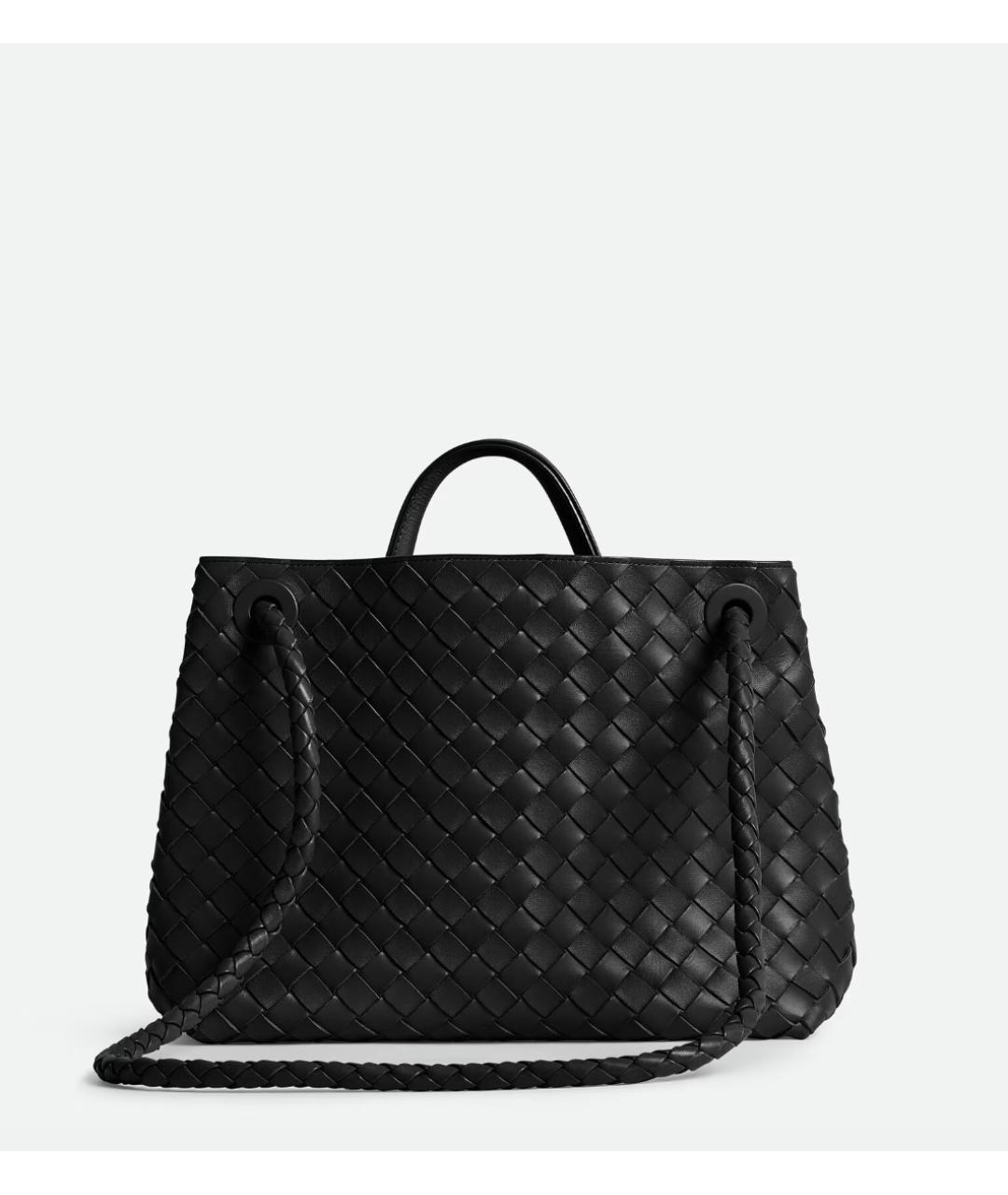 BOTTEGA VENETA Черная кожаная сумка тоут, фото 5