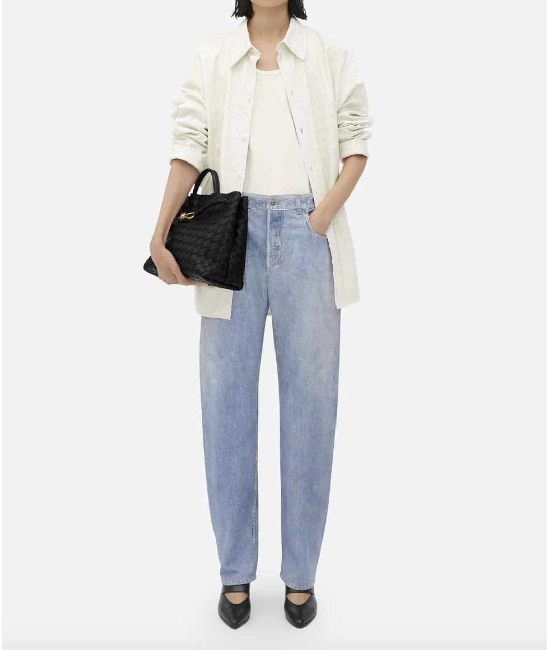 BOTTEGA VENETA Черная кожаная сумка тоут, фото 2