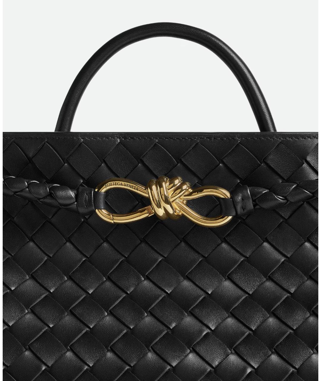 BOTTEGA VENETA Черная кожаная сумка тоут, фото 8