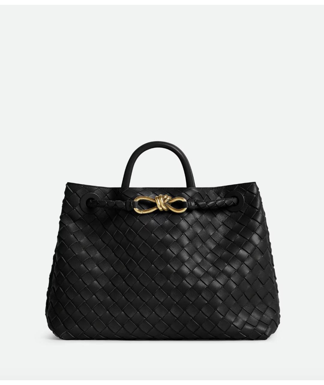 BOTTEGA VENETA Черная кожаная сумка тоут, фото 9