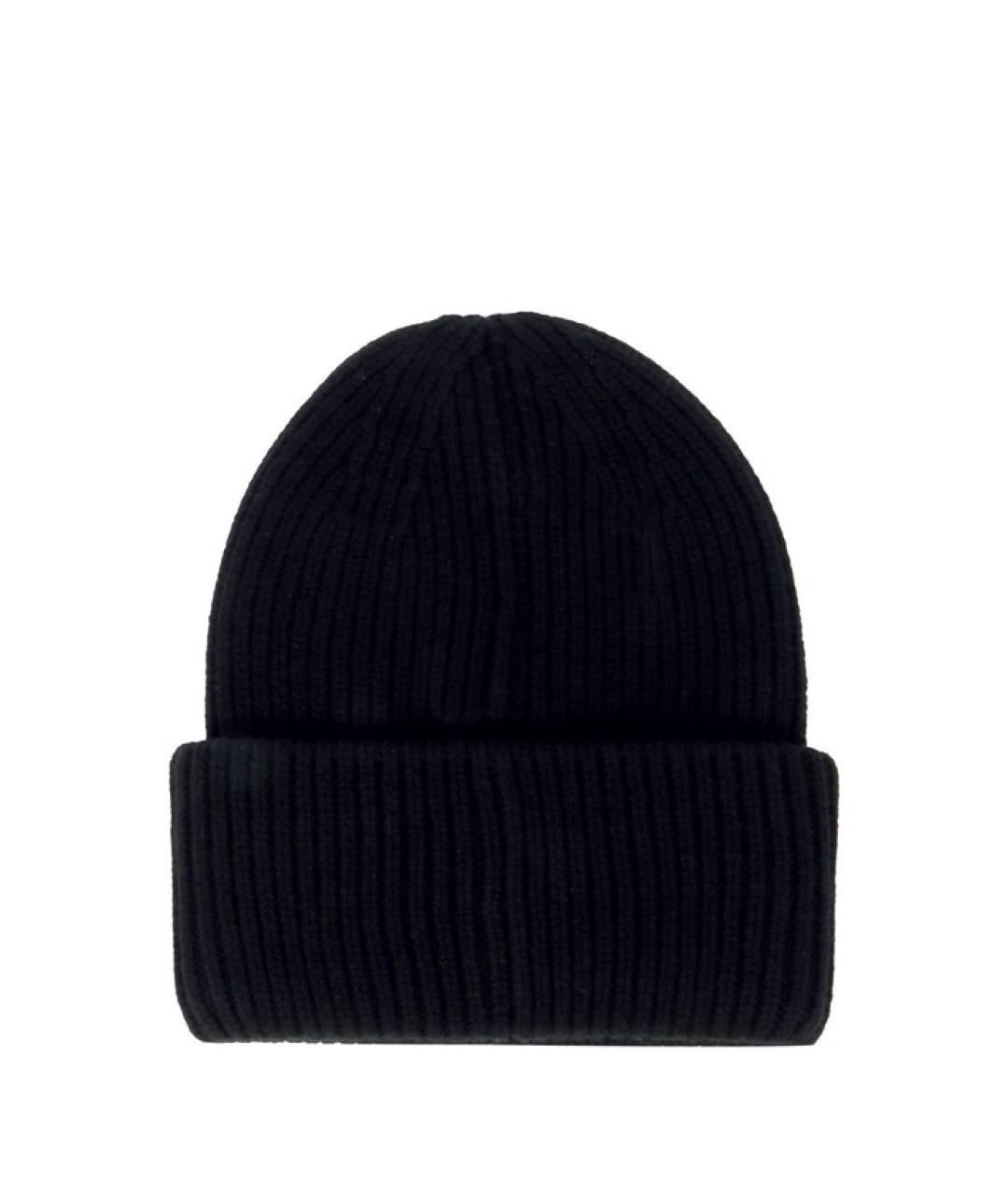 MONCLER Черная шерстяная шапка, фото 2