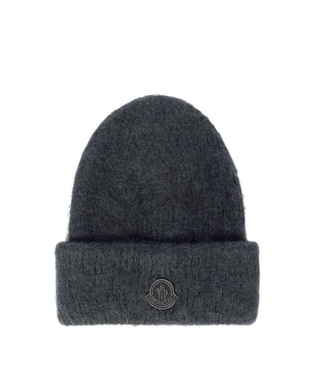 MONCLER Черная шерстяная кепка, фото 1