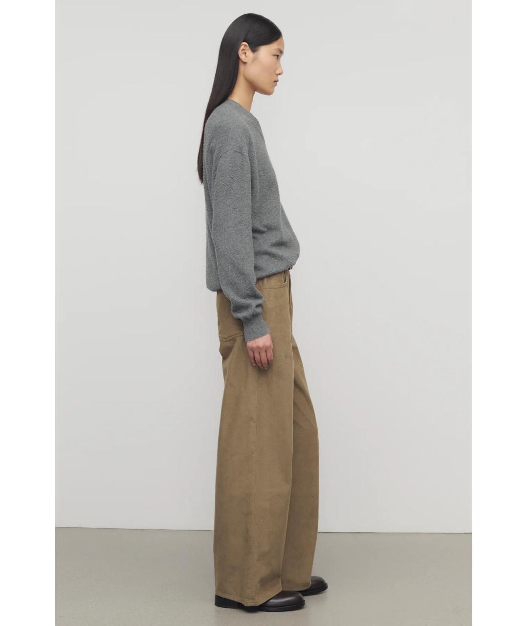 THE ROW Бежевые хлопковые прямые джинсы, фото 4