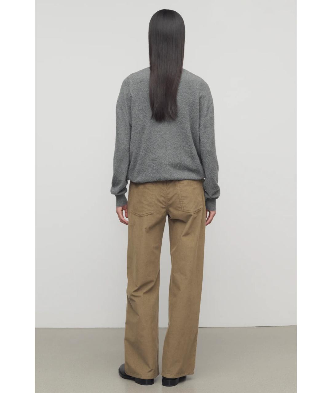 THE ROW Бежевые хлопковые прямые джинсы, фото 5