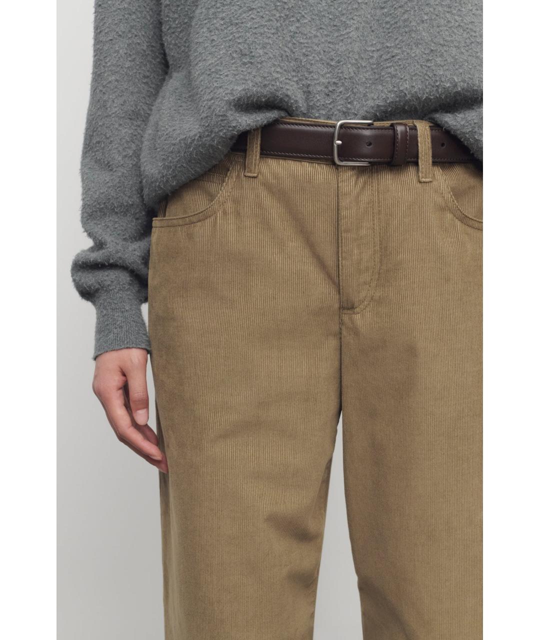 THE ROW Бежевые хлопковые прямые джинсы, фото 6