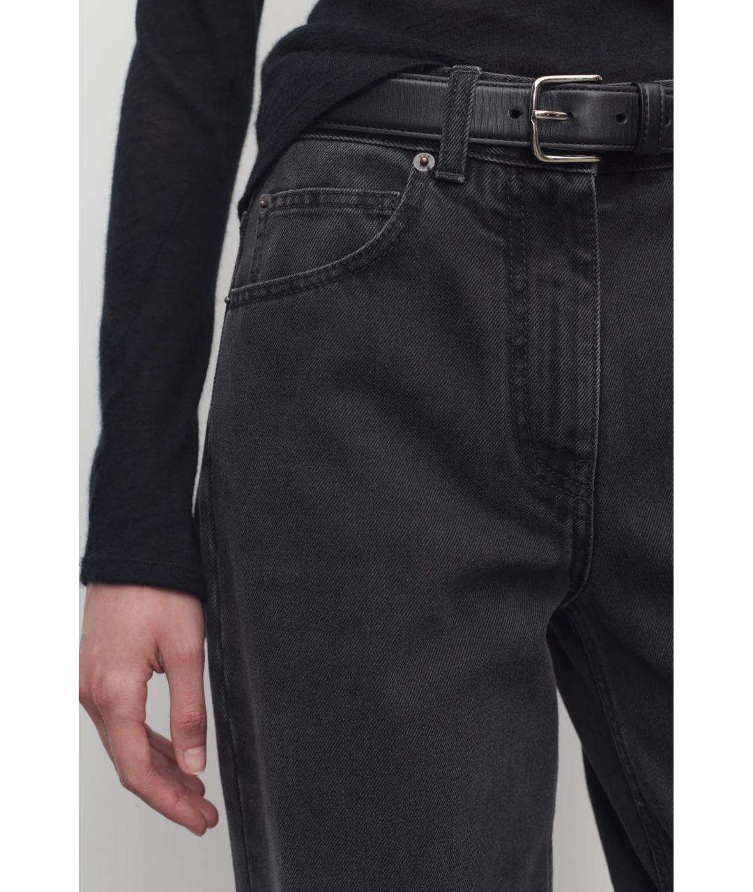 THE ROW Черные хлопковые прямые джинсы, фото 4