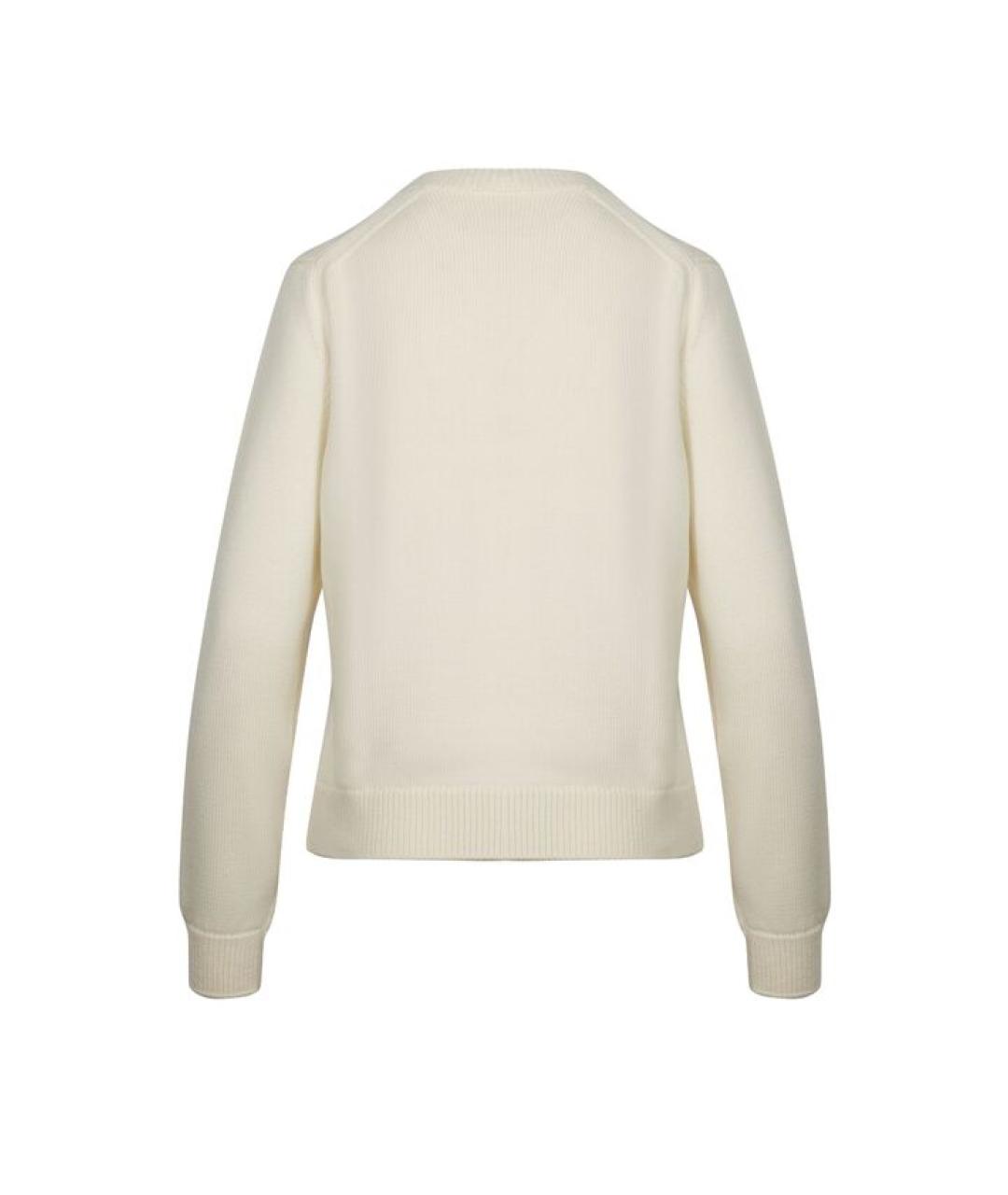 MONCLER Белый шерстяной джемпер / свитер, фото 2