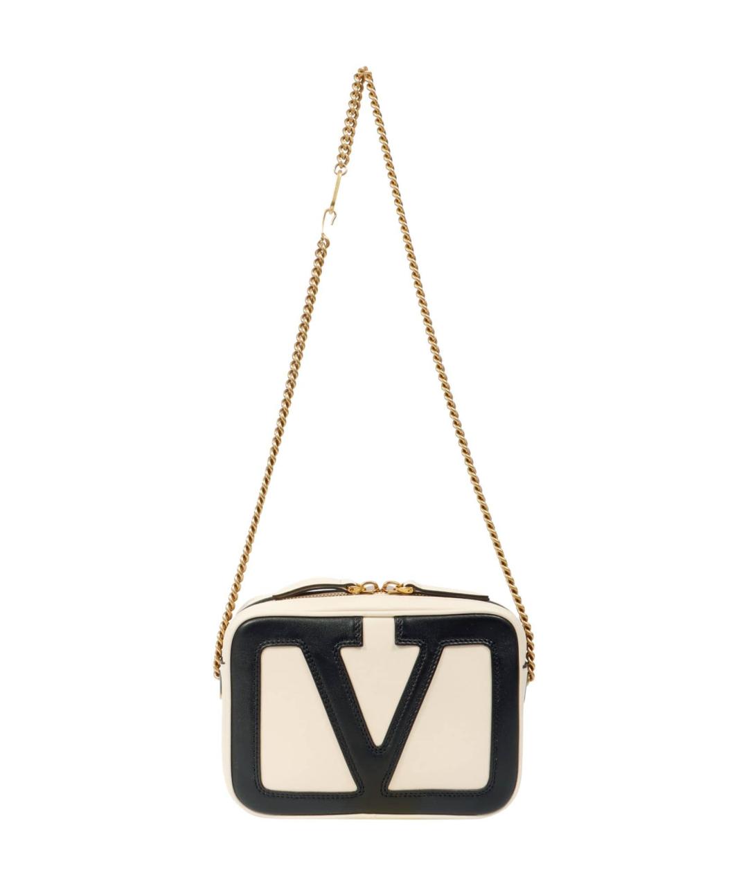 VALENTINO Белая кожаная сумка через плечо, фото 1