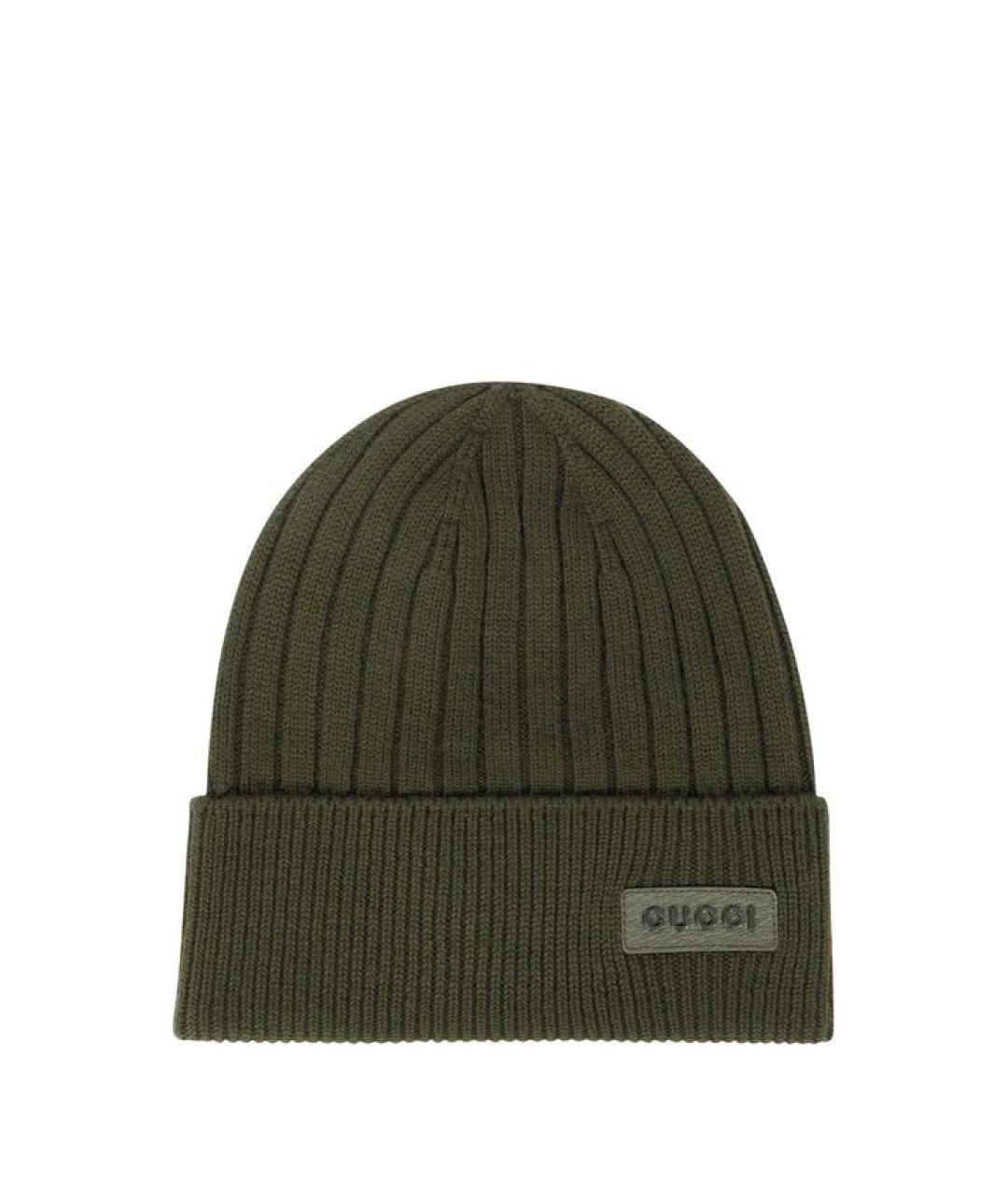 GUCCI Зеленая шерстяная шапка, фото 1