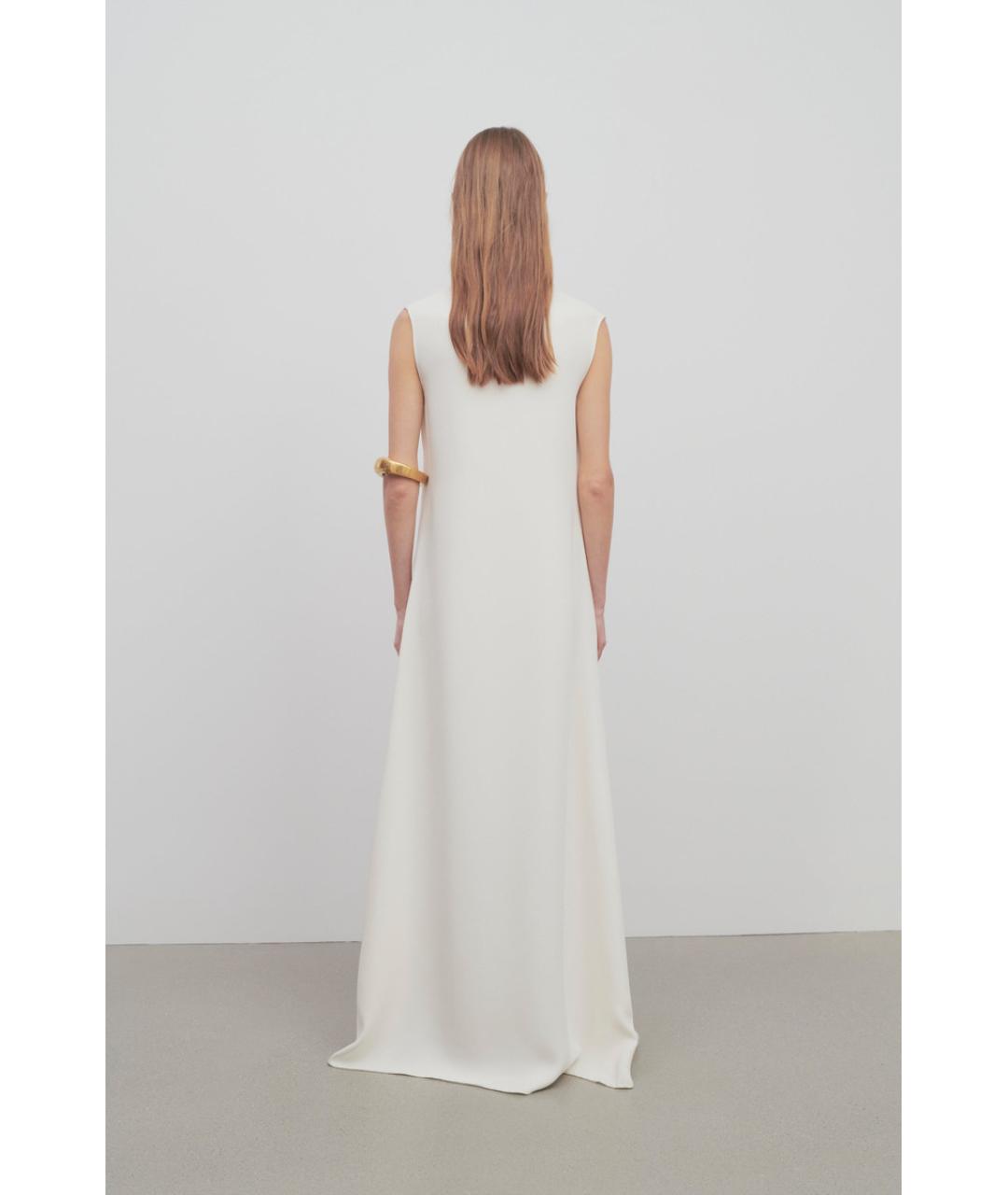 THE ROW Белое шелковое вечернее платье, фото 6
