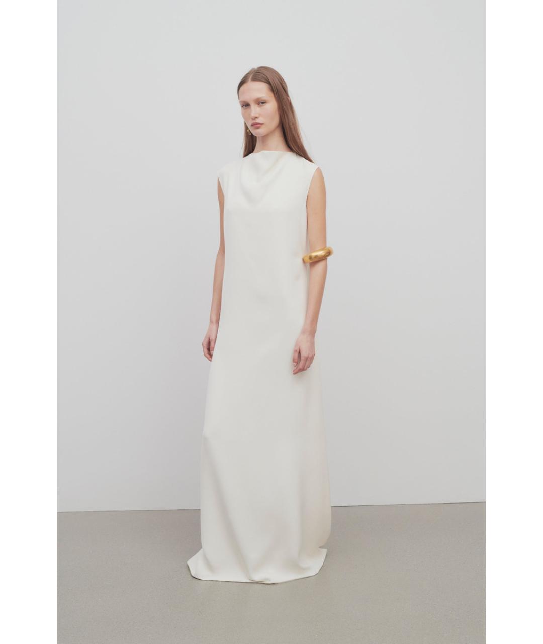 THE ROW Белое шелковое вечернее платье, фото 3