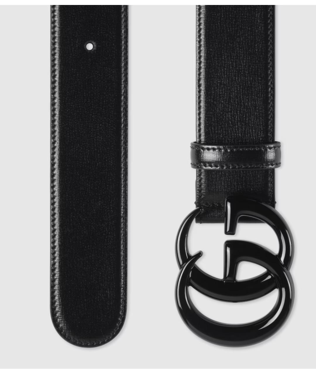 GUCCI Черный кожаный ремень, фото 2