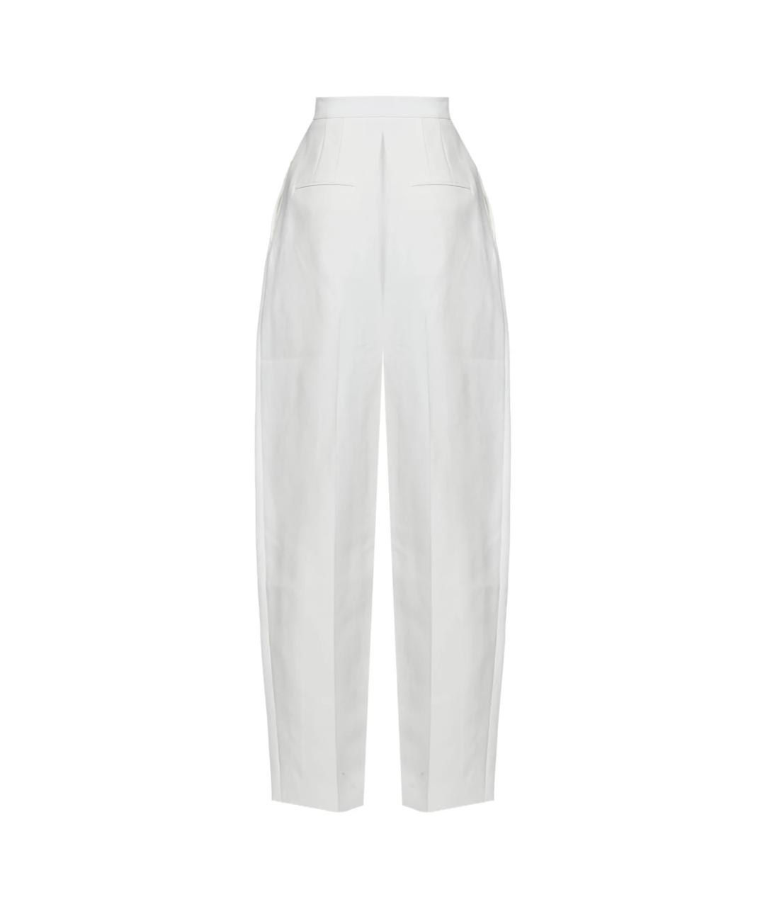 KHAITE Белые вискозные прямые брюки, фото 2