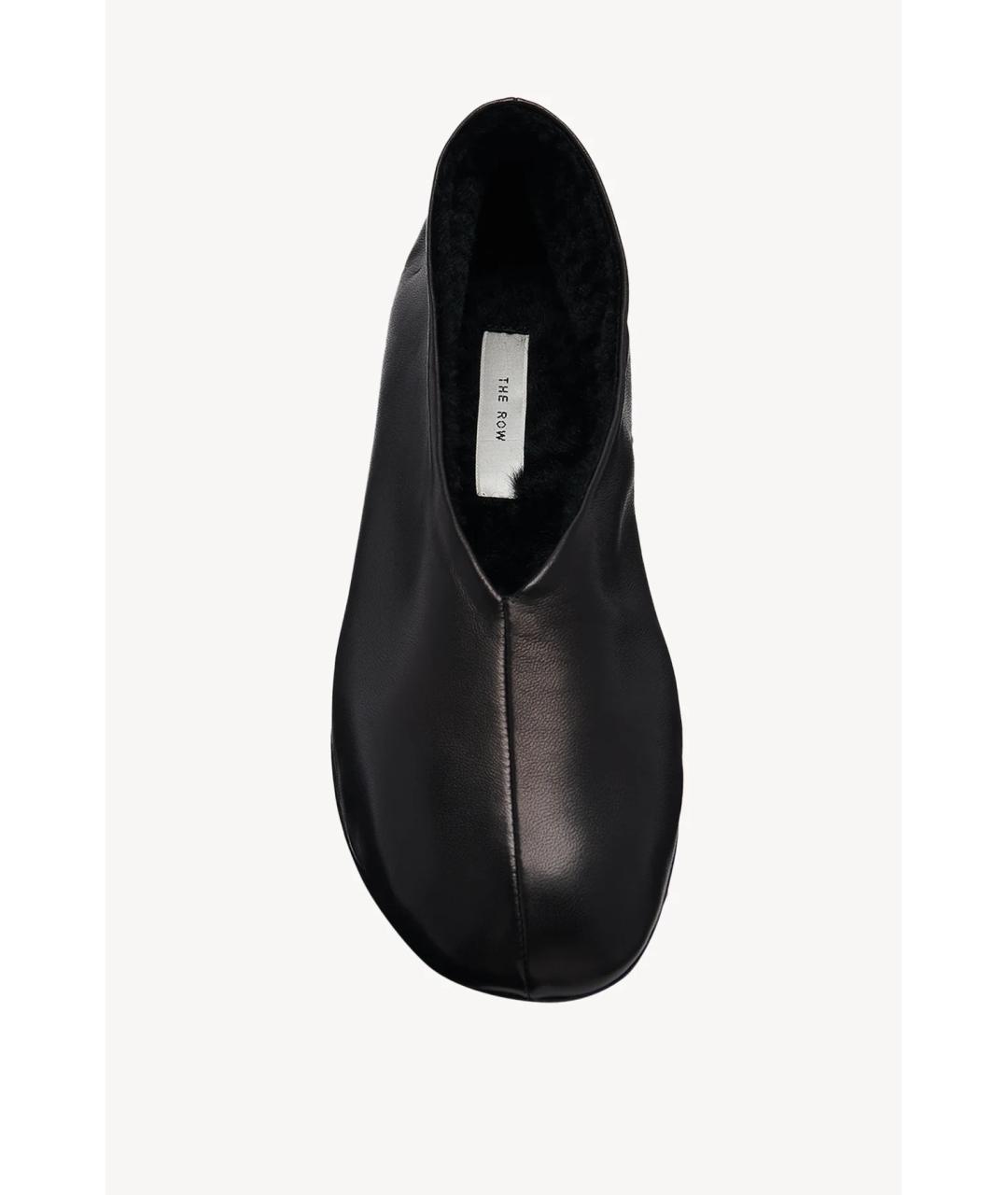 THE ROW Черные кожаные балетки, фото 3