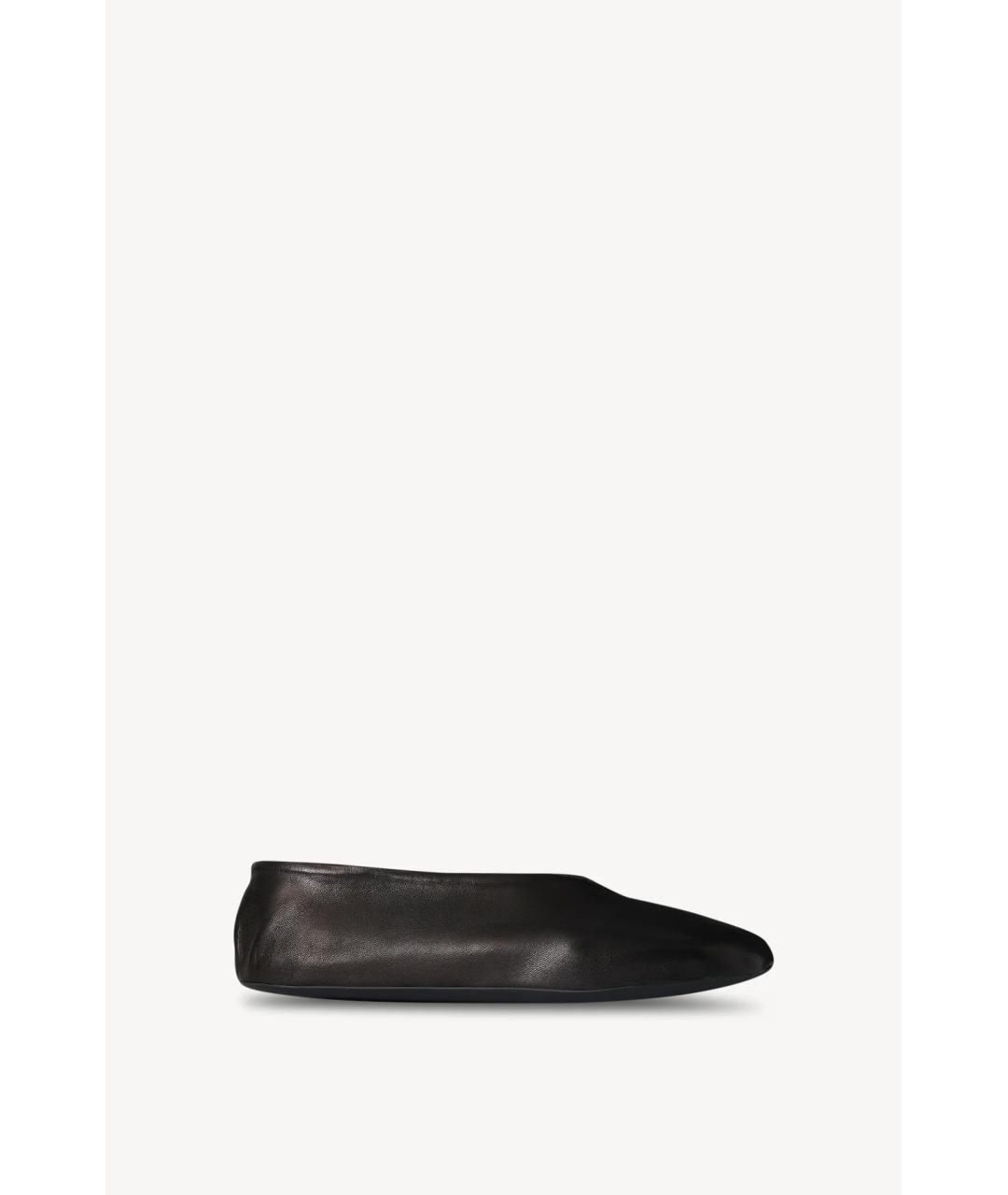 THE ROW Черные кожаные балетки, фото 4