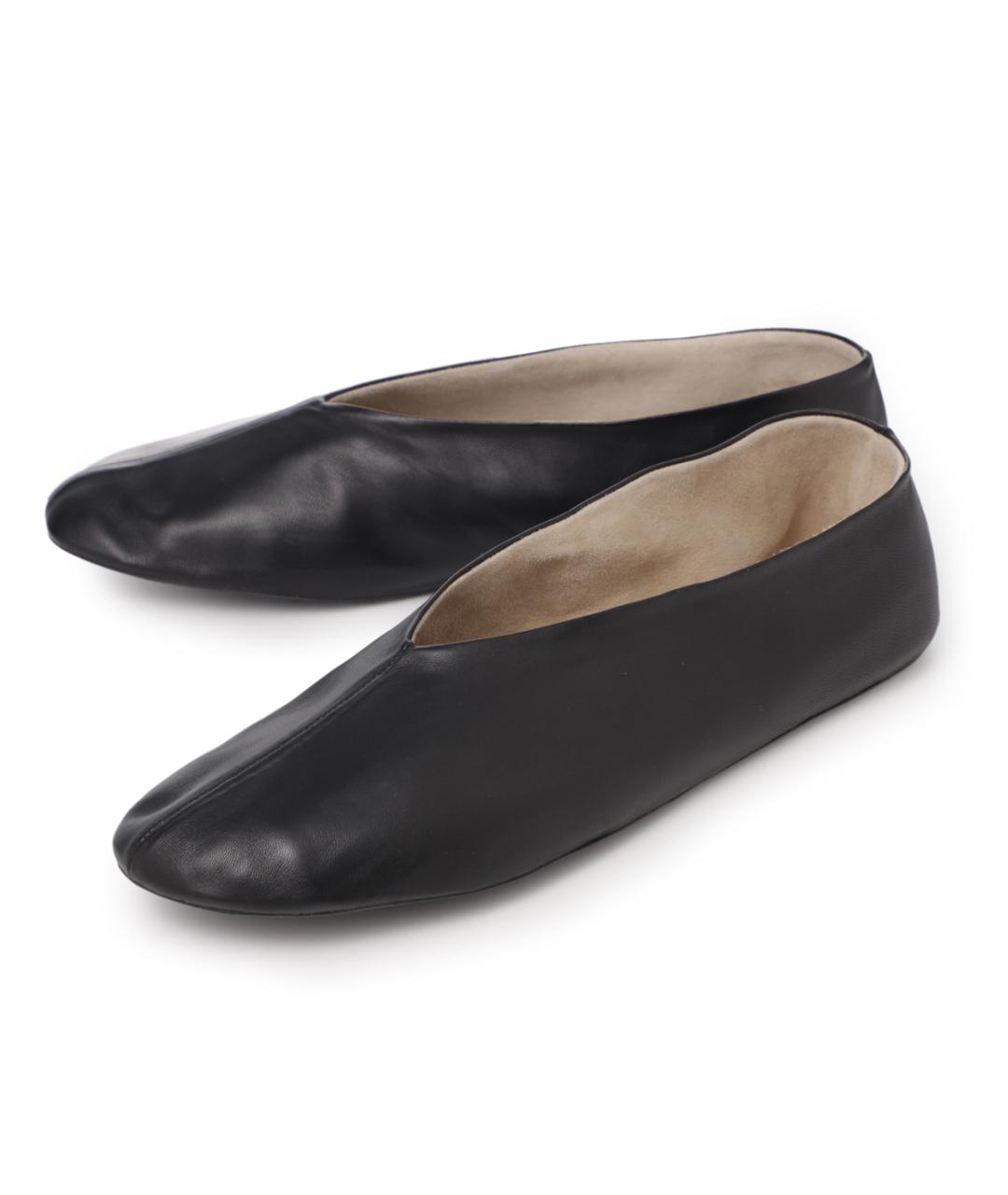 THE ROW Черные кожаные балетки, фото 2