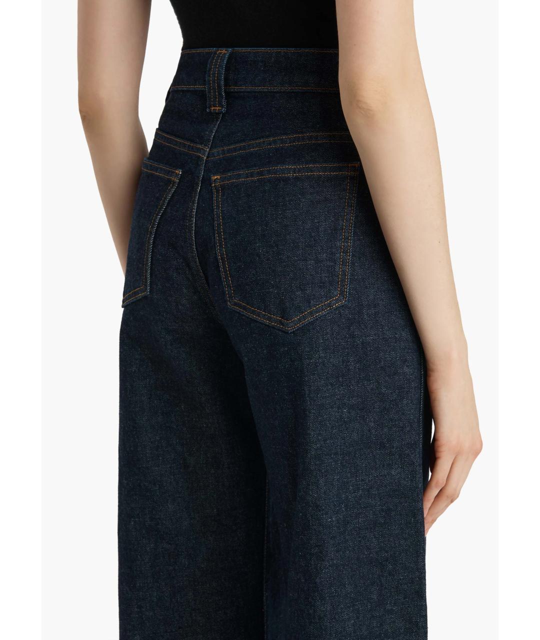 KHAITE Темно-синие хлопковые прямые джинсы, фото 6