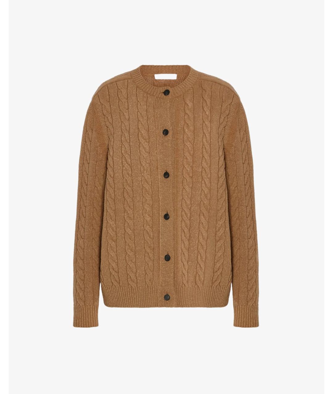 THE ROW Бежевый шерстяной кардиган, фото 6