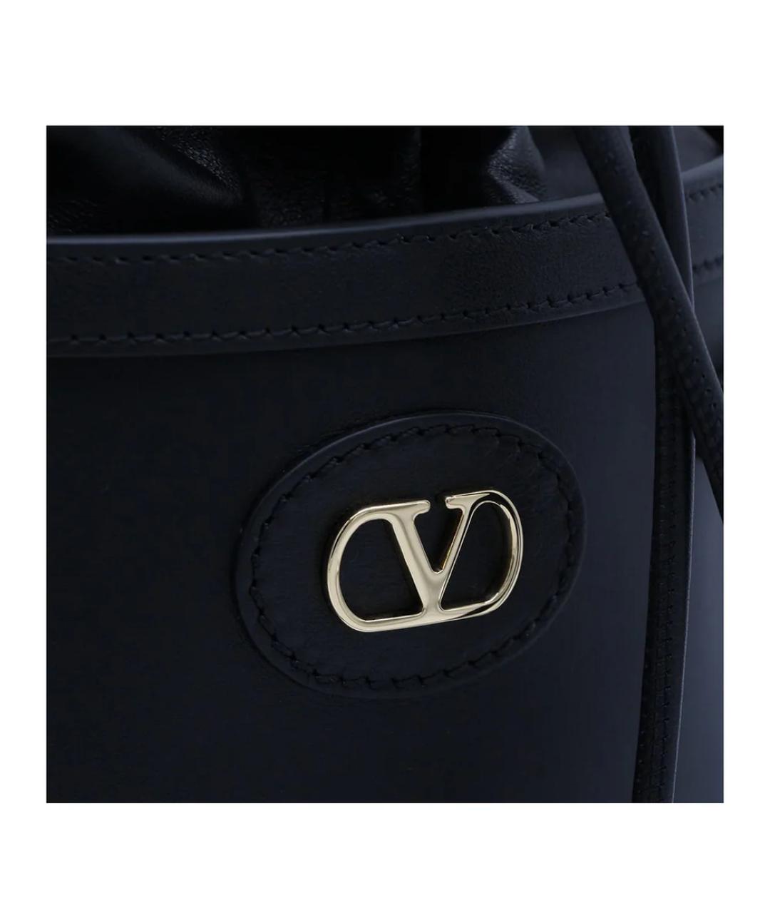 VALENTINO Черная кожаная сумка тоут, фото 3