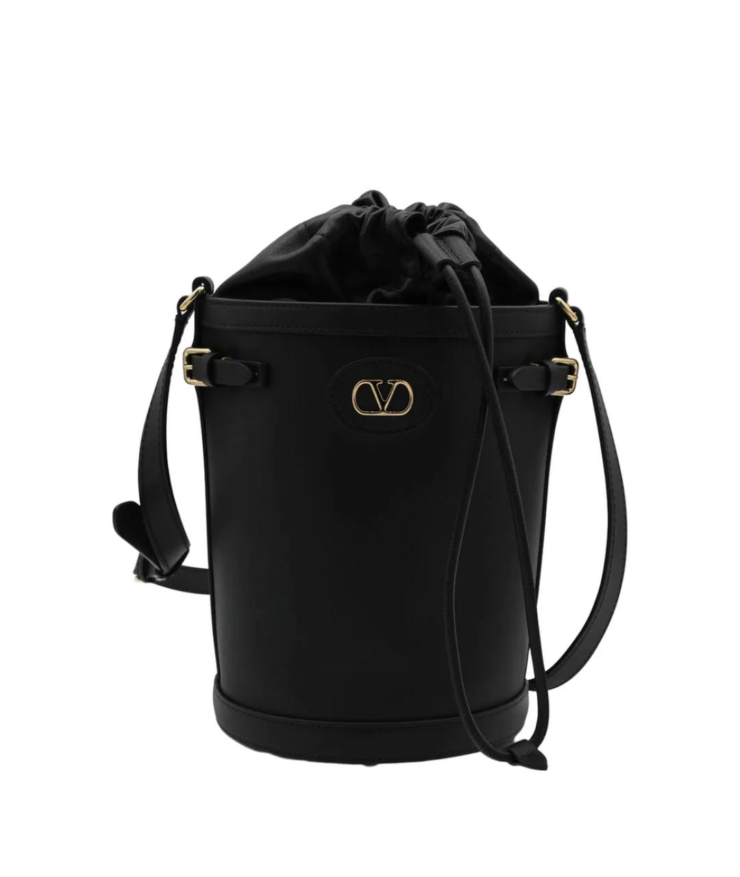 VALENTINO Черная кожаная сумка тоут, фото 1