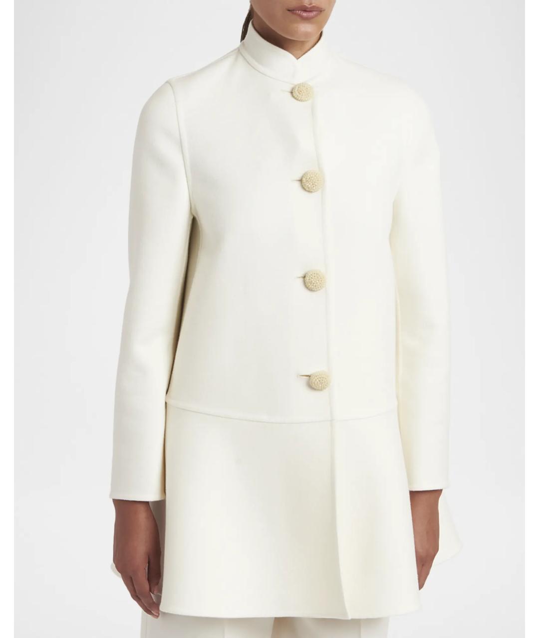 VALENTINO Белое шерстяное пальто, фото 3