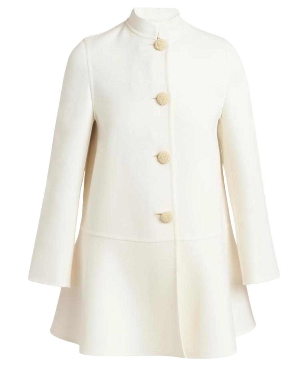 VALENTINO Белое шерстяное пальто, фото 1