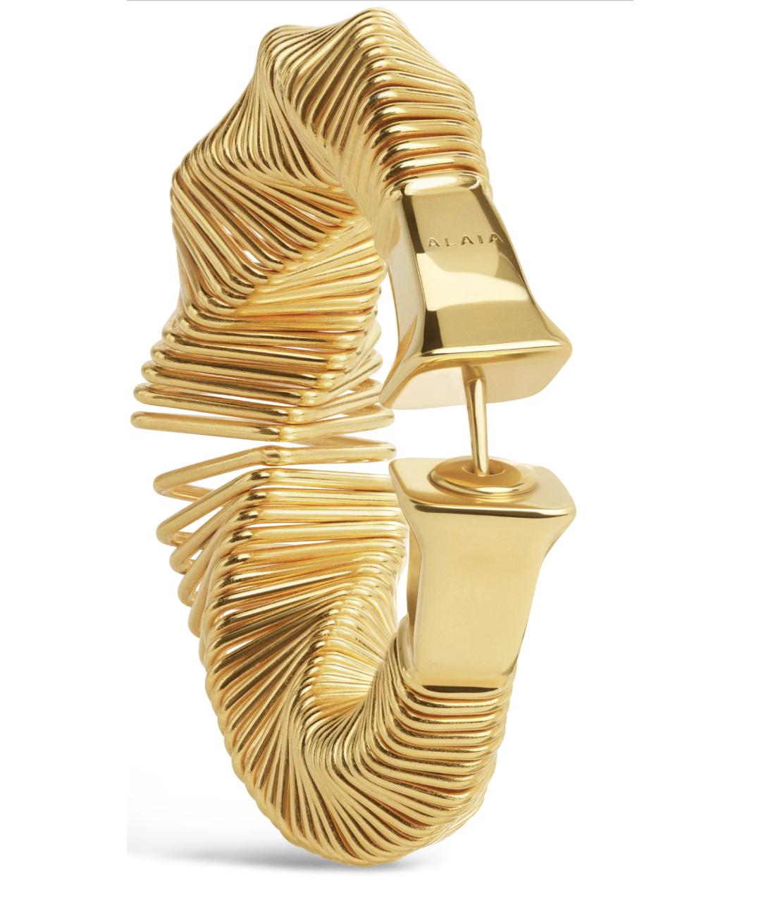 ALAIA Золотые латунные серьги, фото 2