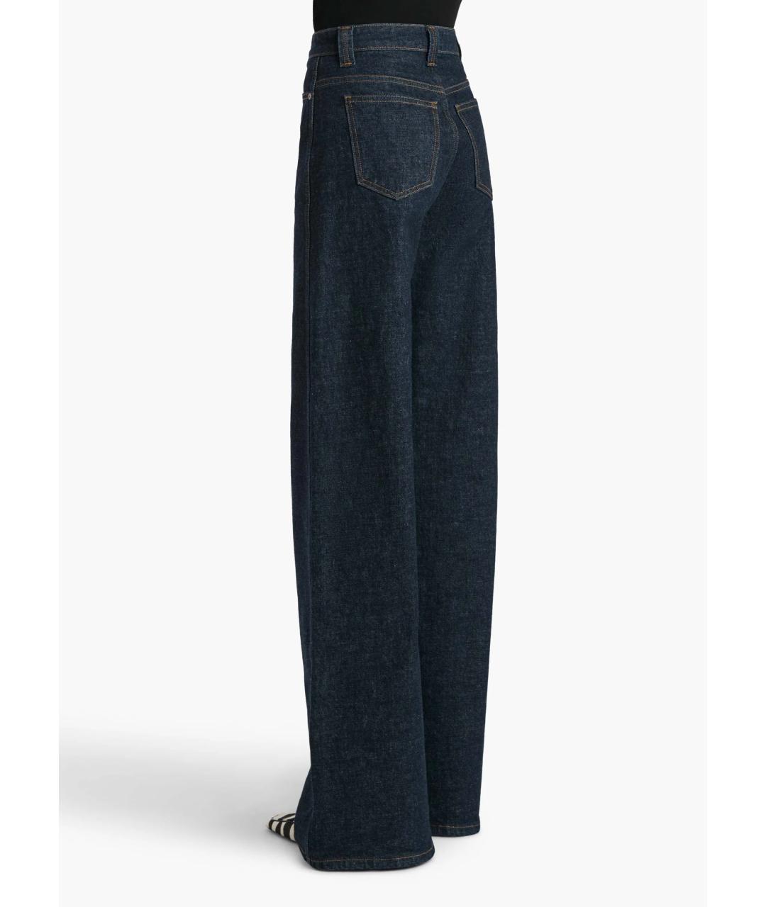 KHAITE Темно-синие хлопковые прямые джинсы, фото 6