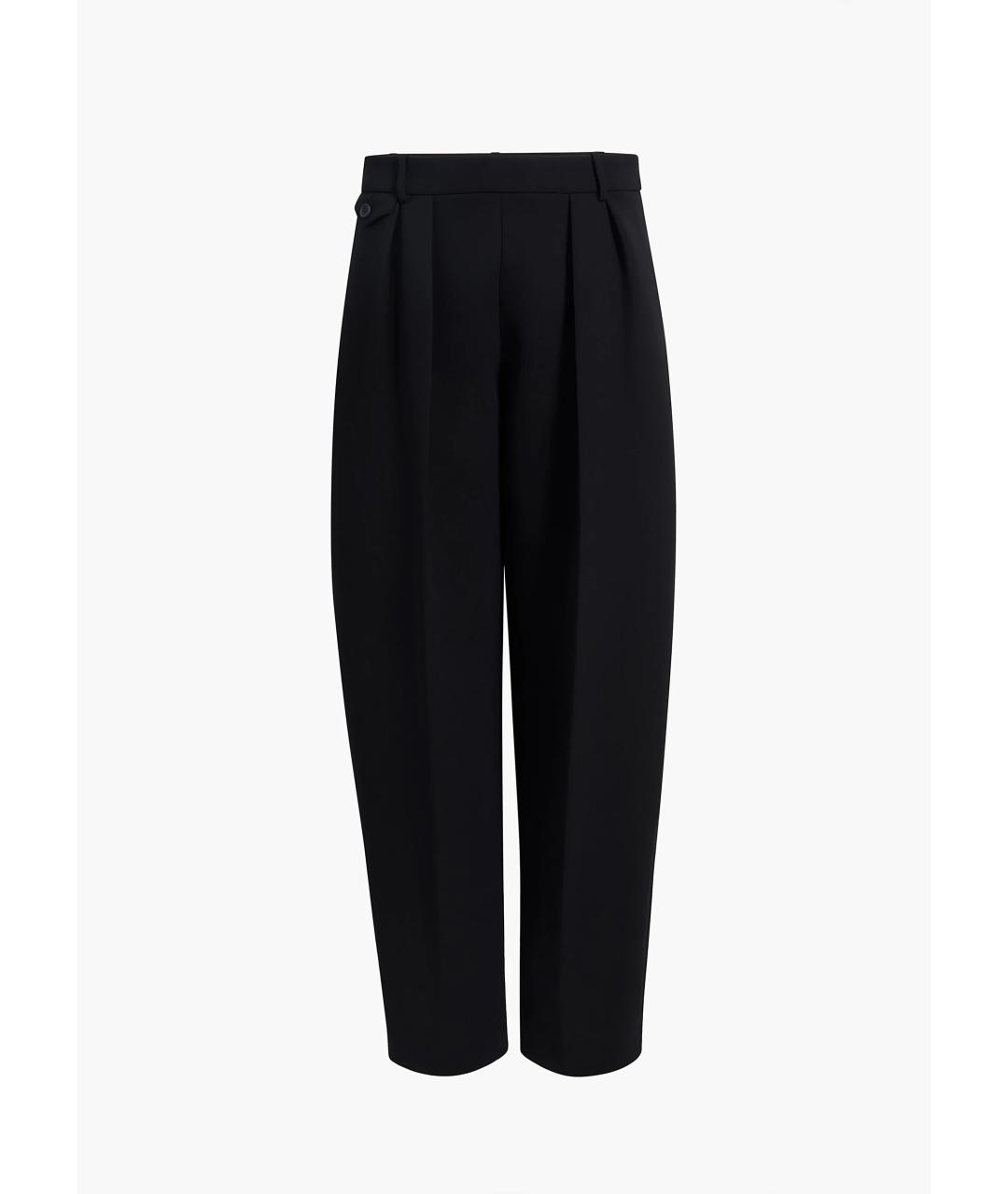 KHAITE Черные полиэстеровые прямые брюки, фото 7