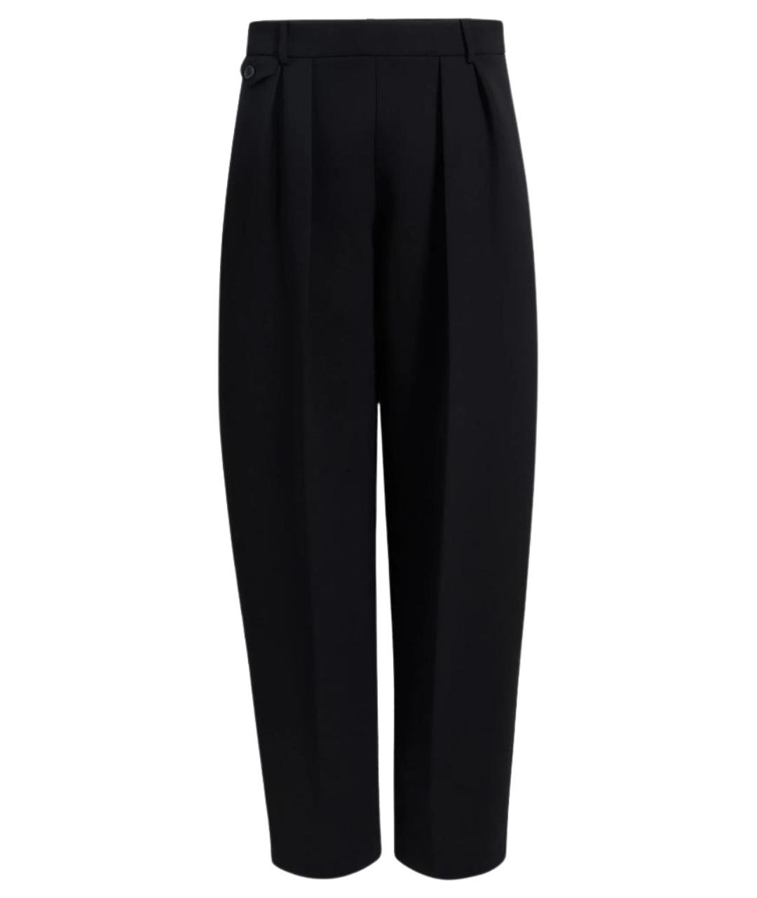 KHAITE Черные полиэстеровые прямые брюки, фото 1